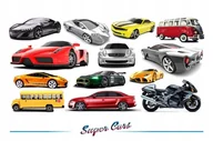 Naklejki na ścianę - Naklejki na ścianę auta samochody - Super Cars 2, 100x50 cm - miniaturka - grafika 1
