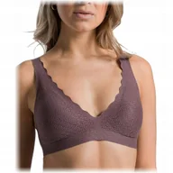 Biustonosze - Sloggi biustonosz braletka brązowy Bralette bez fiszbin push up rozmiar XS - miniaturka - grafika 1