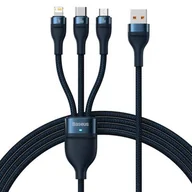 Kable USB - Baseus Flash Series II kabel USB - USB Typ C / Lightning / micro USB 100 W 1,2 m niebieski (CASS030003) - miniaturka - grafika 1