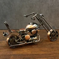 Inne - TEMU Metalowy motocykl z żelaza, model stoiska dekoracyjnego, pamiątka, mały rozmiar, używany bez prądu, na Halloween, święta, atrakcje turystyczne, - miniaturka - grafika 1