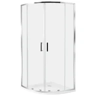 Kabiny prysznicowe - Beliani Kabina prysznicowa JUKATAN 90 x 90 x 185 cm Srebrny - miniaturka - grafika 1