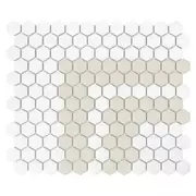 Płytki ceramiczne - Mozaika Dunin Mini Hexagon Stripe 2.3.C matt - miniaturka - grafika 1