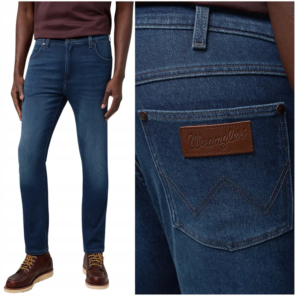 Wrangler Larston slim Fog Epic Soft dopasowane spodnie jeansowe W32 L34