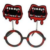 Dodatki do strojów karnawałowych - GoDan Okulary party "Krwawy znak", usta wampira HB007/3 - miniaturka - grafika 1