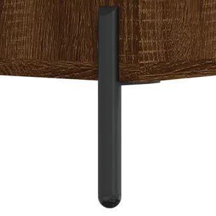 Witrynka, brązowy dąb, 69,5x34x180 cm, materiał drewnopochodny Lumarko! - Witryny - miniaturka - grafika 12