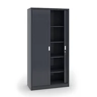 Szafy biurowe - B2B Partner Szafa metalowa z żaluzjowymi drzwiami - 2 szt., 1990x1000x450 mm, an - miniaturka - grafika 1