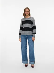 Vero Moda Sweter w kolorze szaro-czarnym - Swetry damskie - miniaturka - grafika 1