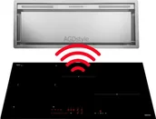 Zestawy AGD - FALMEC płyta indukcyjna 80 H2H 78x51 + okap GRUPA SILNIKOWA PLUS 70 inox 800 m3/h - miniaturka - grafika 1