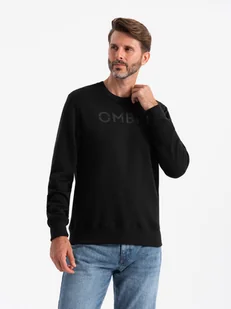Klasyczna dresowa męska bluza z napisem czarna V4 OM-SSPS-0181 XL - Bluzy męskie - miniaturka - grafika 1