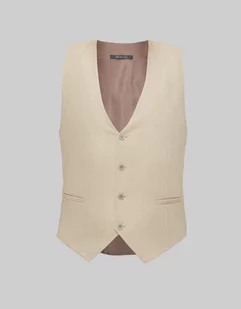 kamizelka pantane slim fit beżowy - Kamizelki męskie - miniaturka - grafika 1