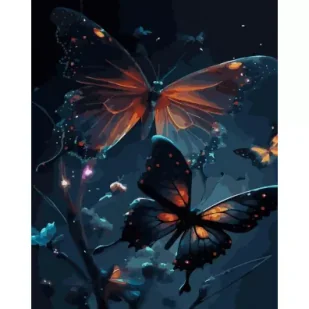 Twoje Hobby Malowanie po numerach czarne płótno - Nocne Motyle - Malowanie po numerach - miniaturka - grafika 1