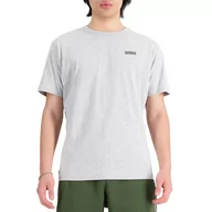 Koszulki sportowe męskie - Koszulka New Balance MT33517AG - szara - miniaturka - grafika 1