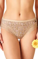 Majtki damskie - Key 2-pak kwiatowe majtki midi bikini, Kolor beżowo-kremowy, Rozmiar L, Key - Primodo.com - miniaturka - grafika 1