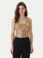 Koszulki i topy damskie - KARL LAGERFELD Top B1W17087 Złoty Slim Fit - miniaturka - grafika 1