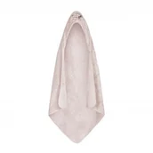Okrycia kąpielowe dla dzieci - Okrycie kąpielowe bambusowo-bawełniane z kapturkiem 100x100 cm Pudrowy Róż - miniaturka - grafika 1