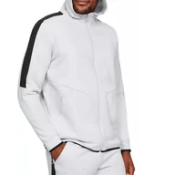 Bluzy męskie - Bluza męska Under Armour Athlete Recovery sportowa z kapturem szara-S - miniaturka - grafika 1
