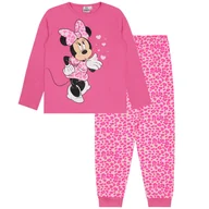 Piżamy damskie - Bawełniana piżama ze spodniami w różową panterkę MYSZKA MINI DISNEY, OEKO-TEX 14-15 lat 166 cm - miniaturka - grafika 1