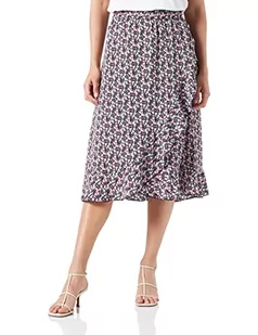 ONLY Damska spódnica Onlcarly Flounce Long Skirt WVN Noos, Czarny/Aop: purple Flora Flower, XXS - Spódnice - miniaturka - grafika 1