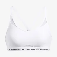 Biustonosze - Biustonosz damski Under Armour Crossback Low Bra White M - miniaturka - grafika 1