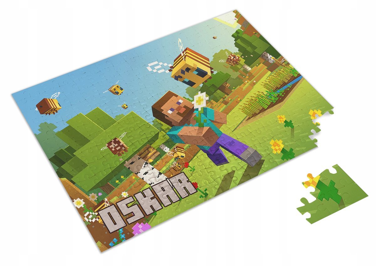 Puzzle MINECRAFT + IMIĘ + pudełko A4 120 el. #3