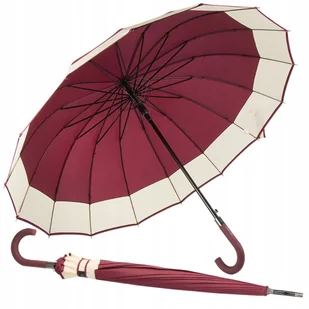 ELEGANCKI DUŻY PARASOL RZĄDOWY MOCNY XXL ANTYPOŚLIZGOWA RĄCZKA AUTOMATYCZNY - Parasole - miniaturka - grafika 1