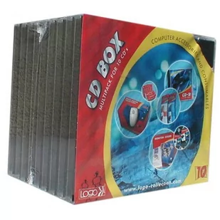 Box na 1 szt. CD, przezroczysty, czarny tray, Logo, 10,4 mm, 10-pack - Pudełka i akcesoria na płyty CD - miniaturka - grafika 3