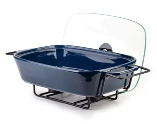 MODERN KITCHEN Naczynie z podgrzewaczem2,1L 41,5x25,6xh15cm granatowe - Piece, kotły  i płyty grzejne gastronomiczne - miniaturka - grafika 2