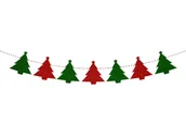 Ozdoby bożonarodzeniowe - Girlanda na Boże Narodzenie Choinka - 12 szt. - miniaturka - grafika 1