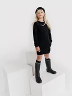 Sukienki i spódniczki dla dziewczynek - Reima Sukienka dzianinowa Villikko 5200112A Czarny Regular Fit - miniaturka - grafika 1