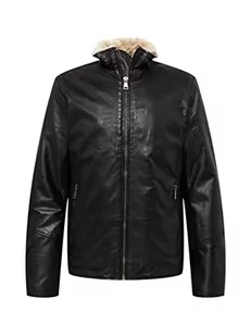 Freaky Nation Męska kurtka skórzana New Raik-FN - czarna/beżowa, M - Kurtki męskie - miniaturka - grafika 1