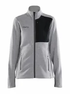 Kurtki męskie - Craft ADV EXPLORE HEAVY FLEECE kurtka polarowa damska XXL | szary melanż-czarny | szczotkowana strona wewnętrzna | kieszeń na piersi z zamkiem błyskawicznym | bluza męska | odzież sportowa dla - miniaturka - grafika 1
