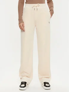 Guess Spodnie dresowe V3BB26 KBXI2 Écru Regular Fit - Spodnie sportowe damskie - miniaturka - grafika 1