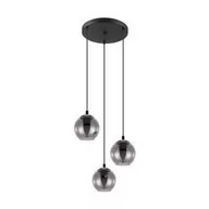 Lampy sufitowe - Eglo Ariscani 98653 lampa wisząca zwis oprawa 3x40W E27 czarna dymiona - miniaturka - grafika 1