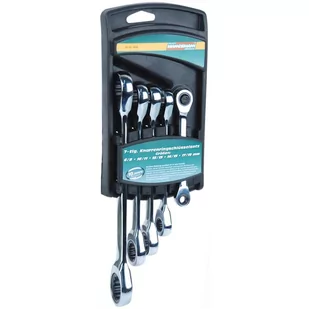 Bruder Mannesmann Brüder Mannesmann Zestaw kluczy grzechotkowych, 5 szt., srebrny, 19828 - Klucze i nasadki - miniaturka - grafika 1