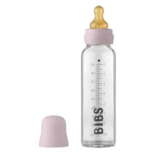 Bibs Baby Glass Bottle Dusky Lilac Antykolkowa Butelka Szklana Dla Niemowląt 225 Ml - Butelki dla niemowląt - miniaturka - grafika 1