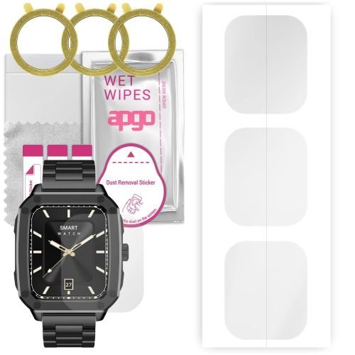 3x folia ochronna hydrożelowa do BlitzWolf BW-GTC3 - apgo Smartwatch Hydrogel Protection Ochrona na ekran smartwatcha
