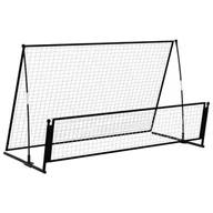 Piłka nożna - Rebounder do piłki nożnej 2-w-1, 202x104x120 cm, stal Lumarko! - miniaturka - grafika 1