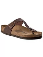 Klapki i japonki damskie - Birkenstock Japonki Gizeh 0743831 Brązowy - miniaturka - grafika 1