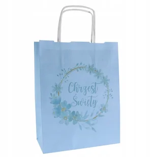 torba prezentowa Chrzest Święty BŁĘKITNA torebka - Akcesoria do pakowania - miniaturka - grafika 1