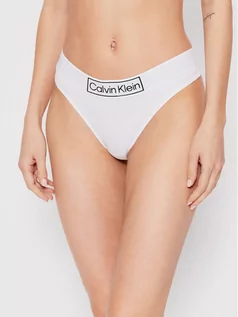Majtki damskie - Calvin Klein Underwear Stringi Thong 000QF6774E Biały - grafika 1