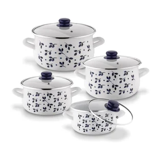 ZESTAW GARNKÓW EMALIOWANYCH TADAR MEDES 8 EL - Zestawy garnków i patelni - miniaturka - grafika 1