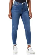 Spodnie damskie - VERO MODA Dżinsy damskie, niebieski (medium blue denim), (XS) W / 34L - miniaturka - grafika 1