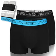 Majtki męskie - Kappa Bokserki Męskie Majtki 2 sztuki Guma Niebieski Bawełna Rozmiar XXL - miniaturka - grafika 1