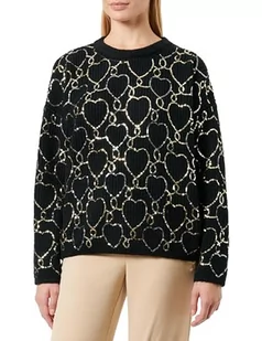 faina Damski Fashion Love Cekinowy kardigan czarny rozmiar XS/S, czarny, XL - Swetry damskie - miniaturka - grafika 1