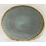 Talerze - Talerz porcelanowy Reactive Sage deserowy 20,5 cm zielony - miniaturka - grafika 1