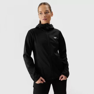 Kurtki damskie - Damska kurtka softshell wiatroodporna membrana 5000 4F 4FWSS24TSOFF215 - czarna - grafika 1