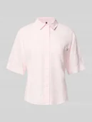 Bluzki damskie - Bluzka koszulowa o kroju relaxed fit z czystego lnu - miniaturka - grafika 1