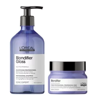 Zestaw przywracający blask włosom rozjaśnianym L'Oréal Blondifier Gloss - Zestawy kosmetyków damskich - miniaturka - grafika 1