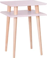 Ławy i stoliki kawowe - Ragaba Stolik kawowy SQUARE HIGH 43x43 różowy kwadratowy - miniaturka - grafika 1