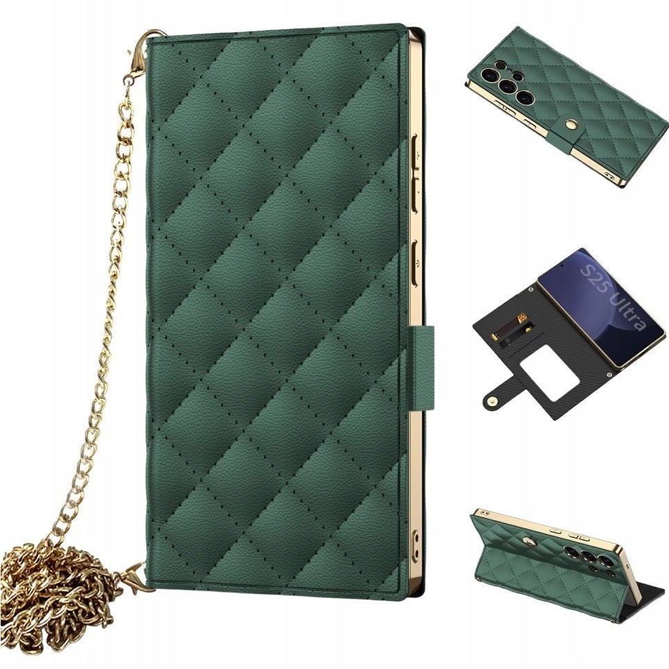 Etui z klapką do Samsung Galaxy S25 Ultra, Gkk Mirror Wallet, portfel case